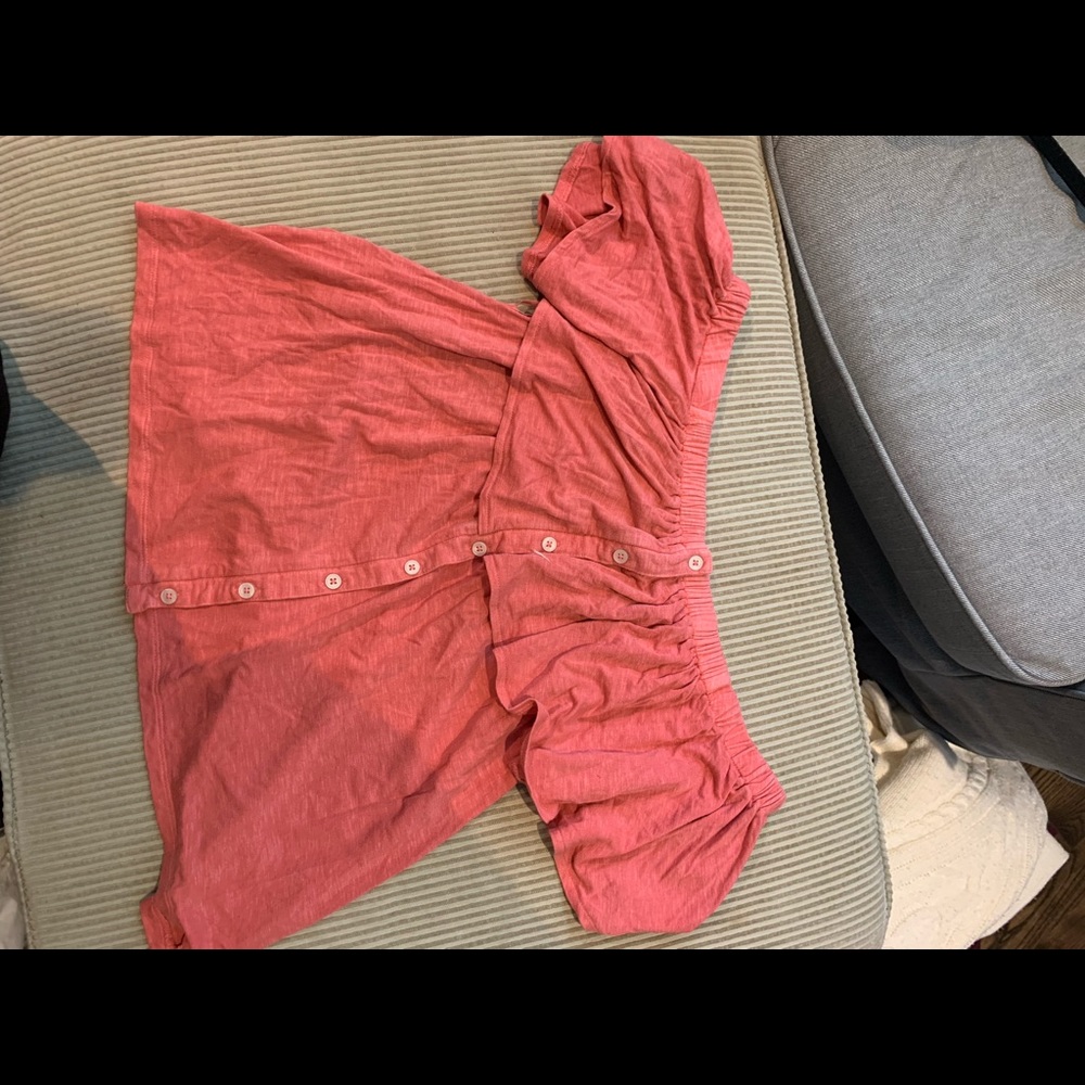coral aeo soft & sexy off the shoulder shirt
